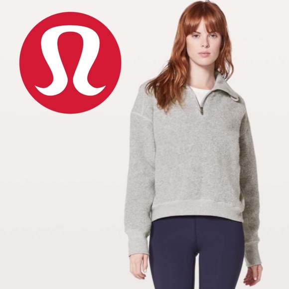 lululemon athletica Tops - BLACK FRIDAY SALE - Lululemon Stand Out Sherpa 1/2 Zip Grey